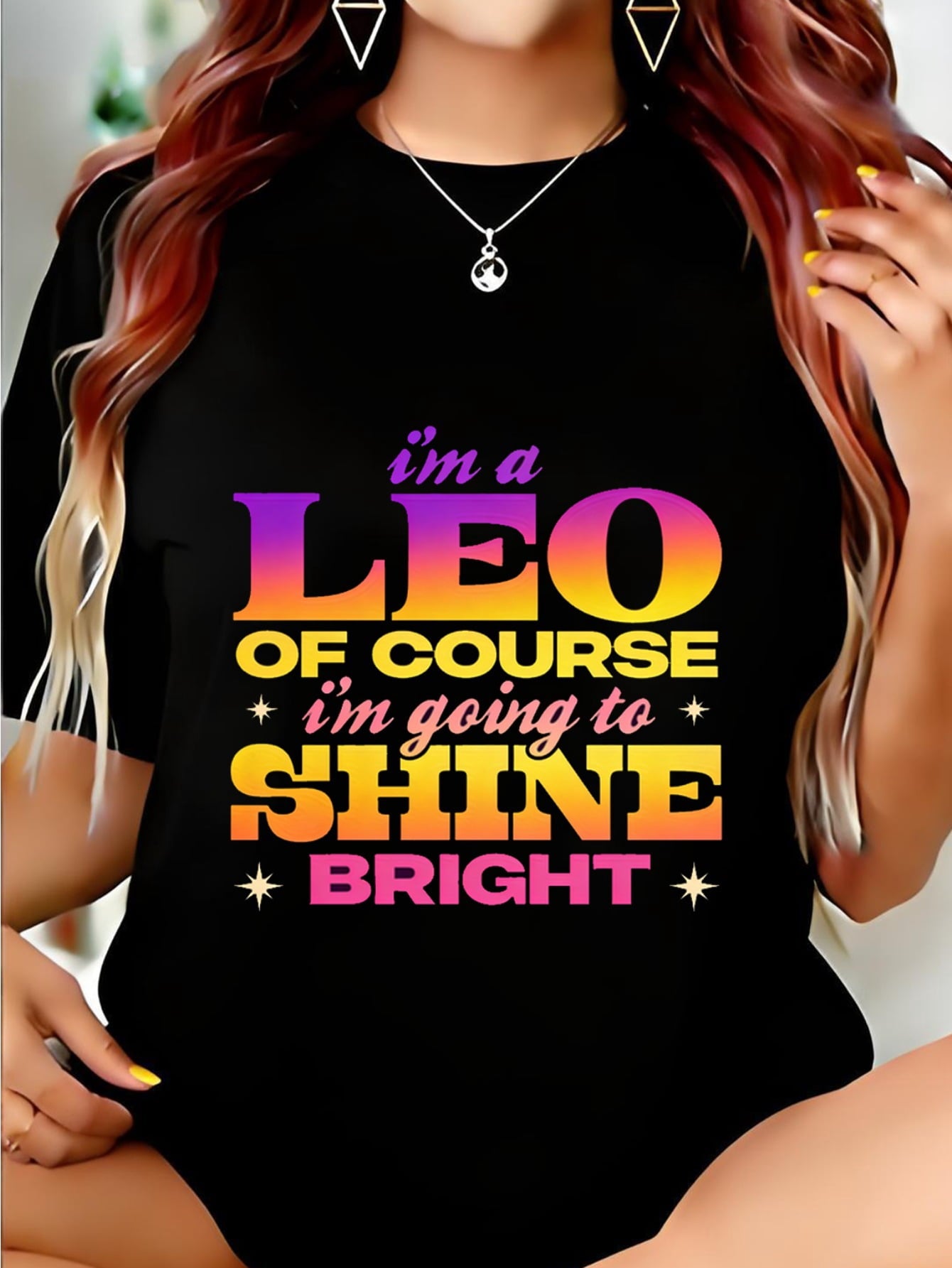 Leo Astrology Star Sign Shirt Summer Women’s Graphic Top Birthday Present For Leo Ladies