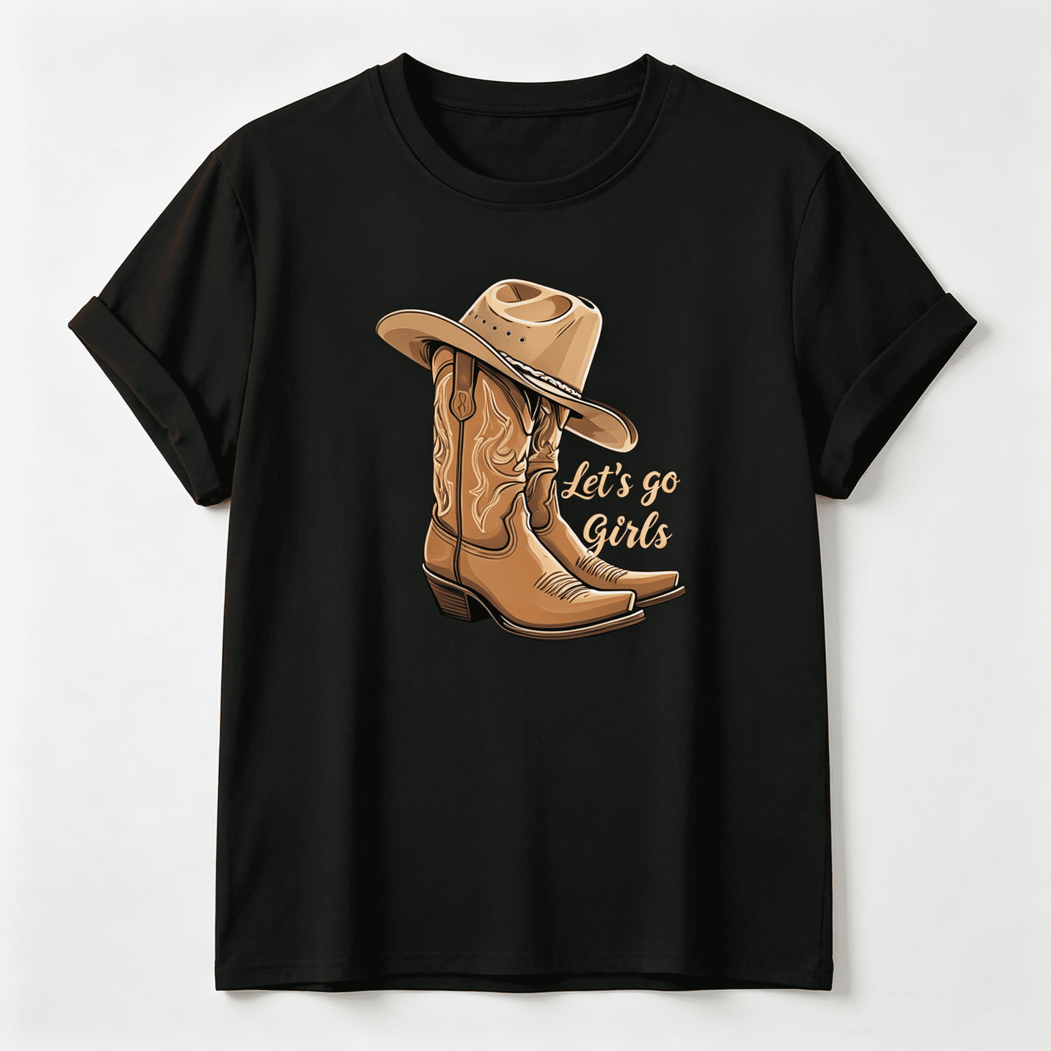 Let's Go Girls Cowboy Boots T-Shirt | Western Country Graphic Tee