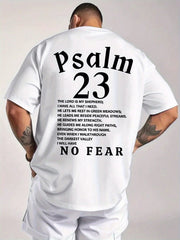 Men'S Psalm 23 Verse Print T-Shirt -  Featuring A Regular Fit With A Round Neck And Short Sleeves