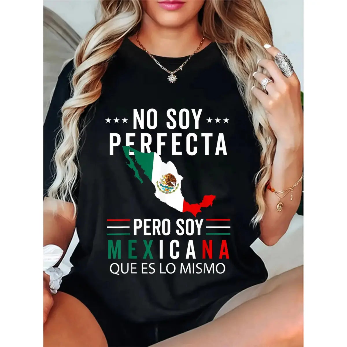 Men's 100% Cotton Loose Simple Comfortable Everyday Fabric Unisex Mexican Flag Graphic Tee