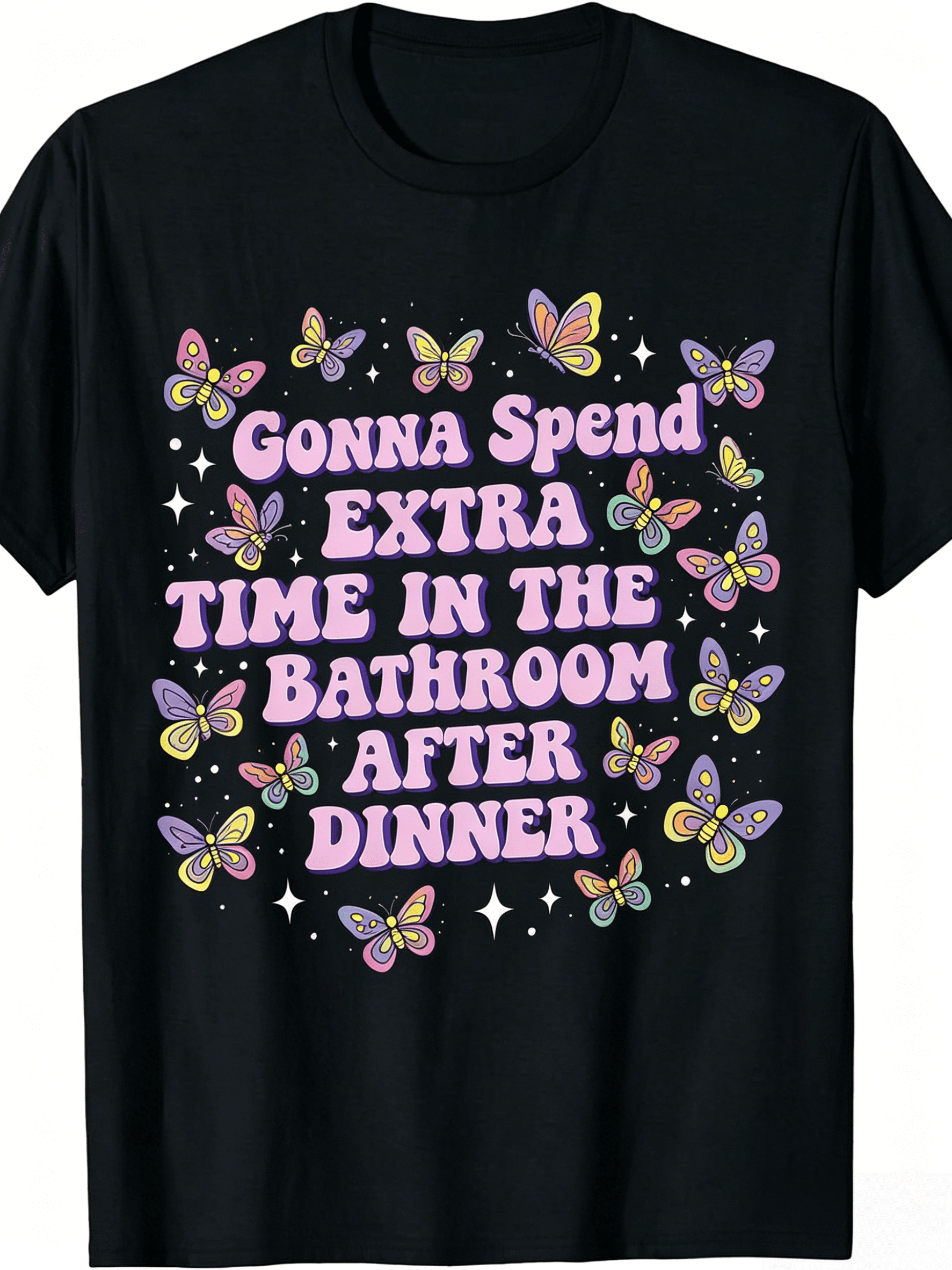 Men's Funny Fart Joke T-Shirt with "I'm Gonna Blow the Bathroom Up After Dinner" Slogan & Gas Cloud Design - Oversized Casual Tee - Offensive Humor Shirt for Parties, Gifts, and Casual Attire