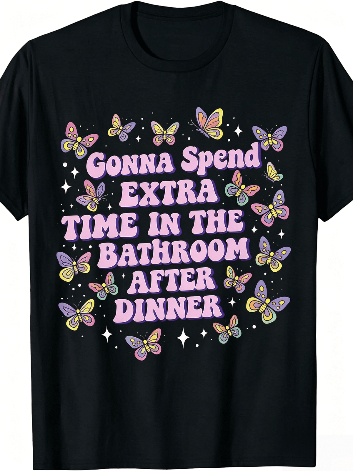 Men's Funny Fart Joke T-Shirt with "I'm Gonna Blow the Bathroom Up After Dinner" Slogan & Gas Cloud Design - Oversized Casual Tee - Offensive Humor Shirt for Parties, Gifts, and Casual Attire