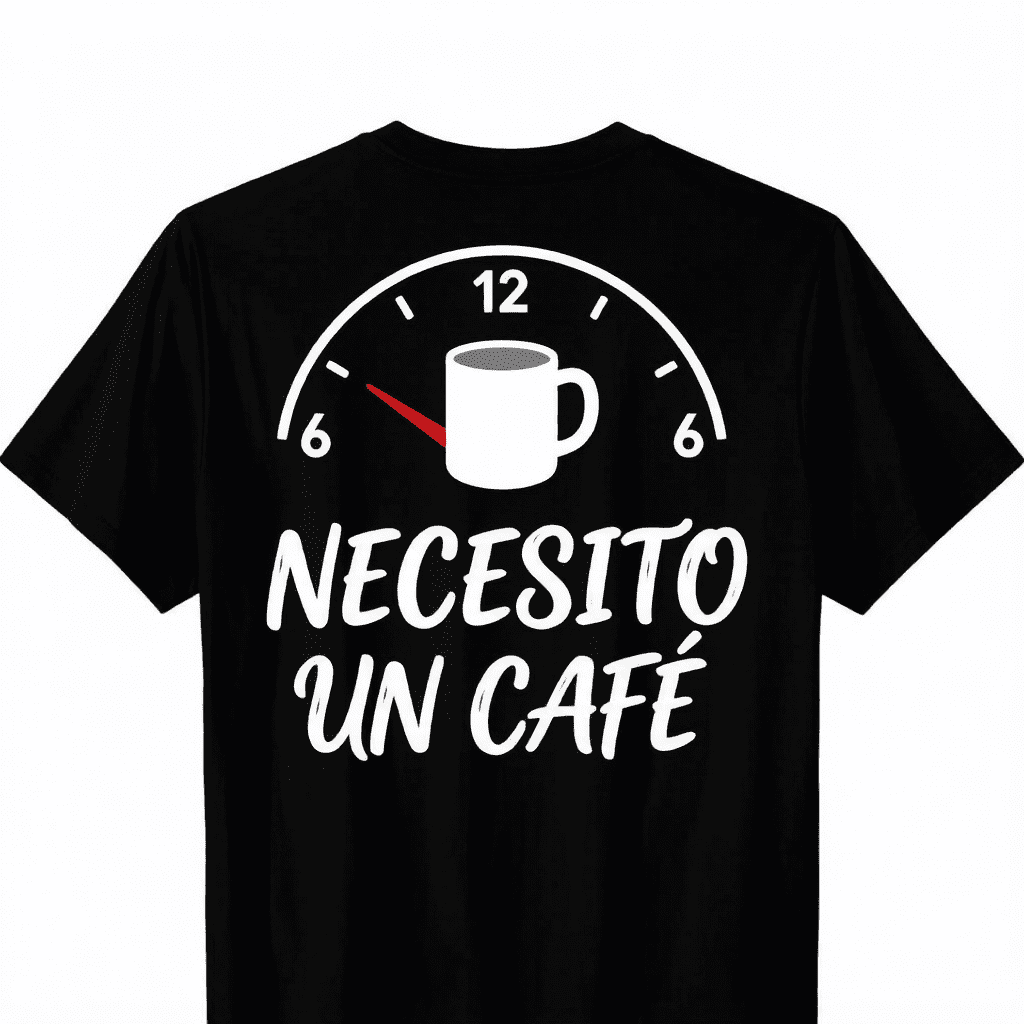 Mexican Coffee Gift - Necesito Café - Funny Sayings T-Shirt