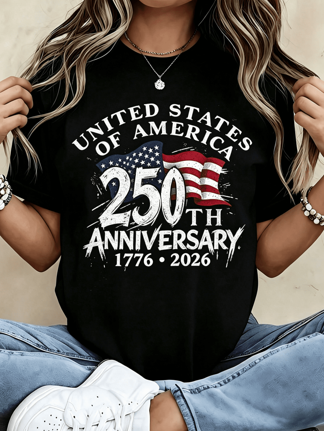 New Patriotic Theme Women's T-Shirt For The 250th Anniversary Of The United States' Founding - 1776-2026 Independence Day Design