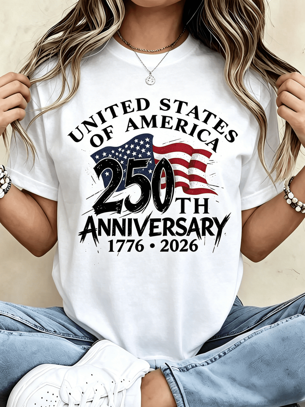 New Patriotic Theme Women's T-Shirt For The 250th Anniversary Of The United States' Founding - 1776-2026 Independence Day Design