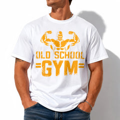 Old School Gym Bodybuilding Fitness Men's Graphic T-Shirt Workout Tee