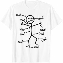 Ow Ow Ow Funny Scream Character Graphic Tee Unisex T-Shirt