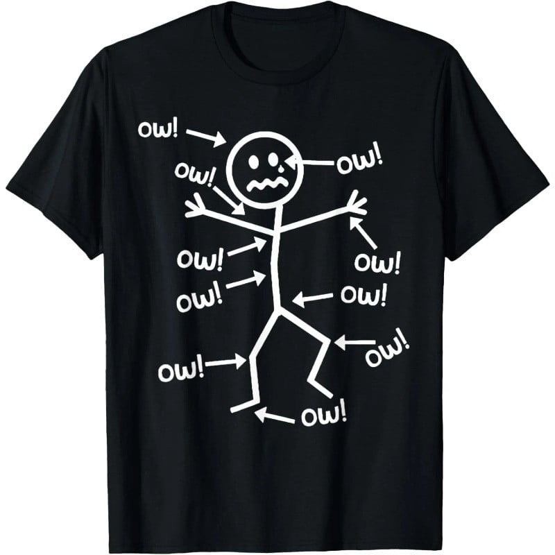 Ow Ow Ow Funny Scream Character Graphic Tee Unisex T-Shirt