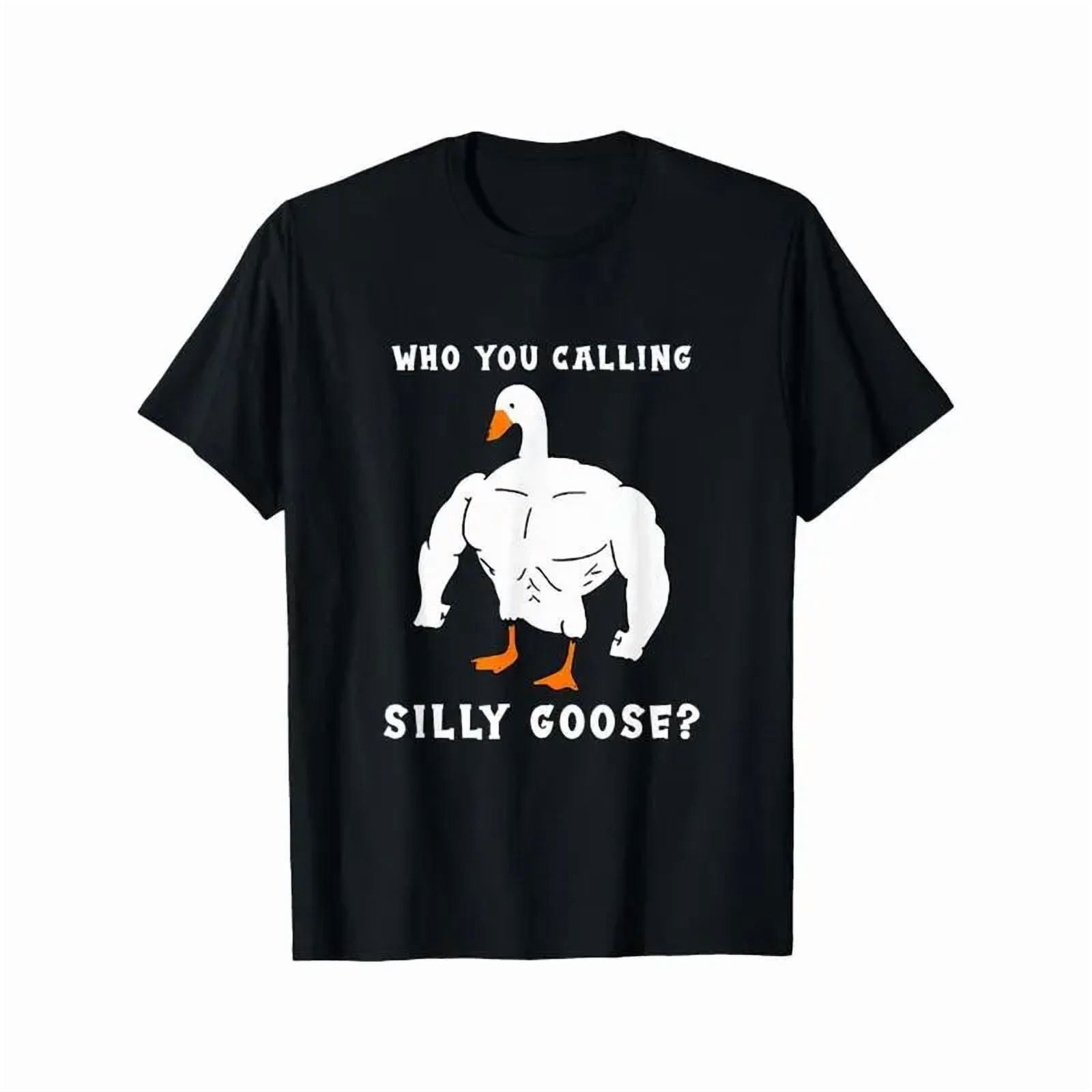 Silly Goose" Funny Gym Meme T-Shirt, Comfortable Fit,  Muscular Goose Graphic