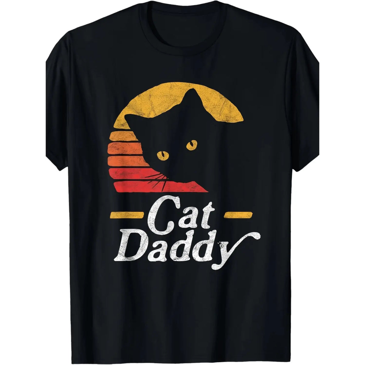 Summer t Shirts Cat Daddy vintage 80s style Cat vintage distress T-shirt Streetwear Tshirt Crewneck