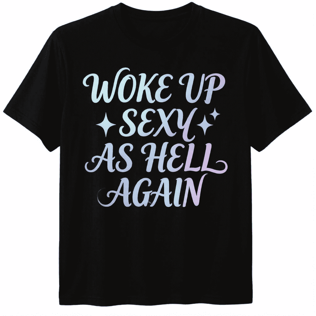T-shirt for men Woke Up Sexy As Hell Again T-Shirt funny saying sarcastic T-Shirt