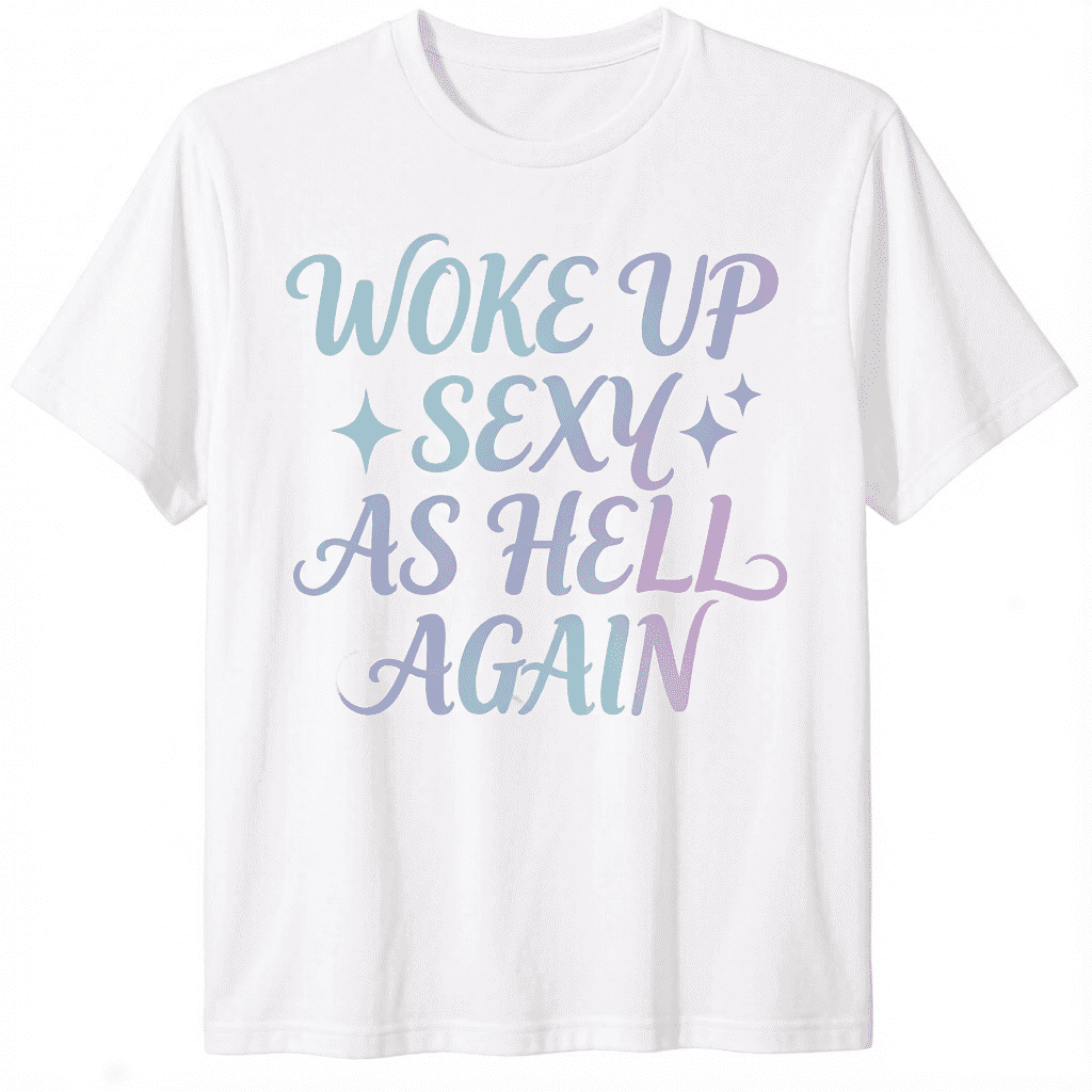T-shirt for men Woke Up Sexy As Hell Again T-Shirt funny saying sarcastic T-Shirt