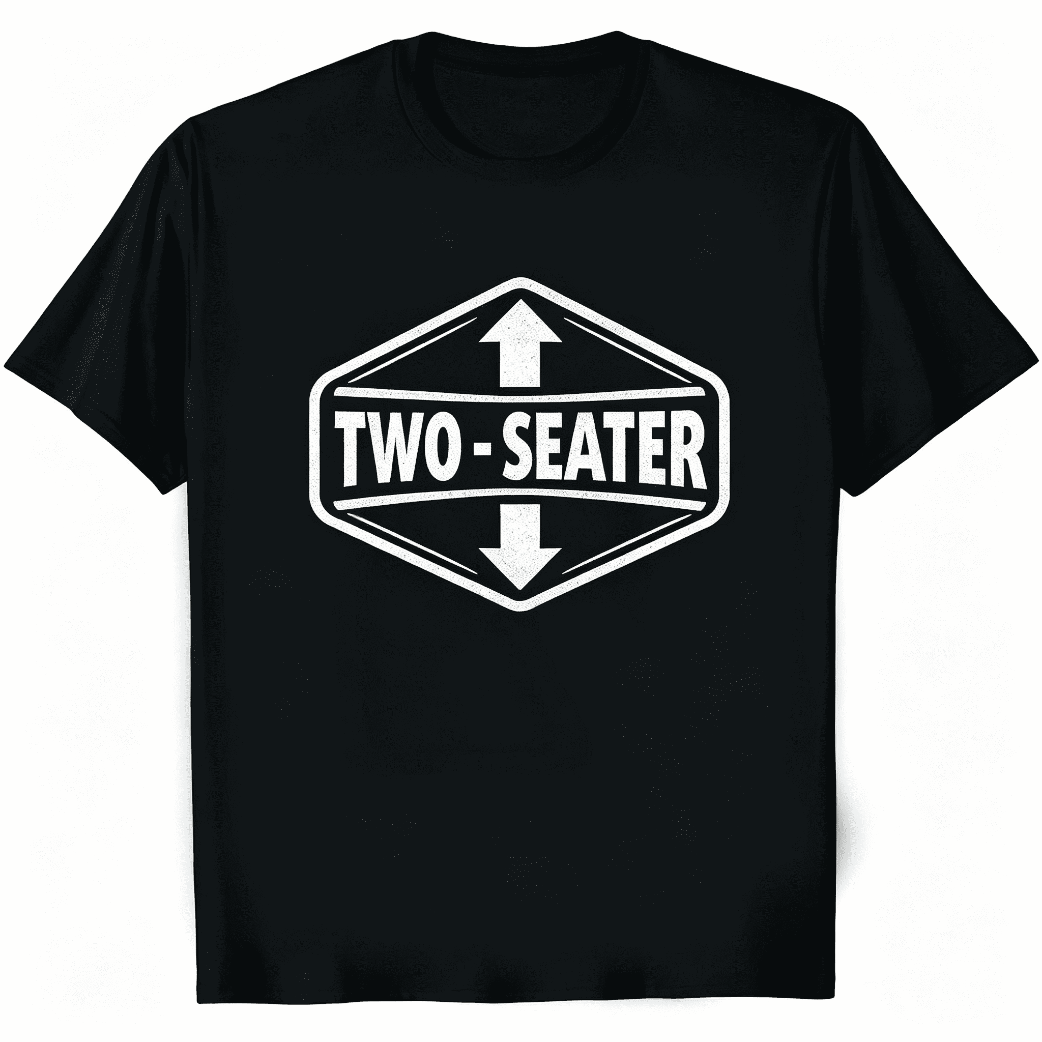 Two-Seater Vintage Distressed Arrow Funny Adult Humor Graphic Unisex T-Shirt