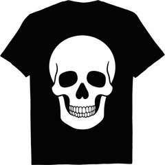 Unisex Halloween Graphic T-Shirt, Skull & Funny Boo Ghost Crew Neck Casual Costume Tee for Men Women