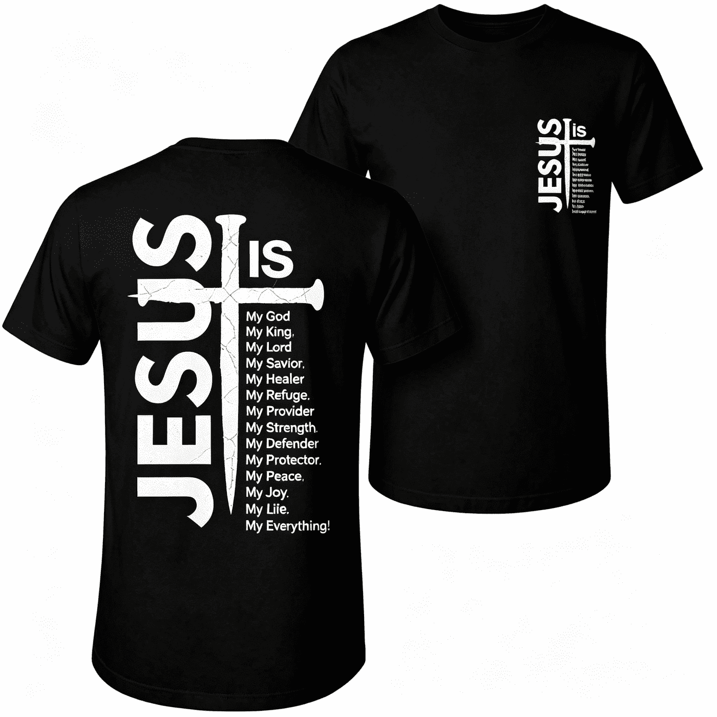 Unisex Pure Cotton Crew Neck Graphic T-Shirt, Jesus Cross Print Relaxed Fit Breathable Casual Tee For Spring Summer Outdoor Wear