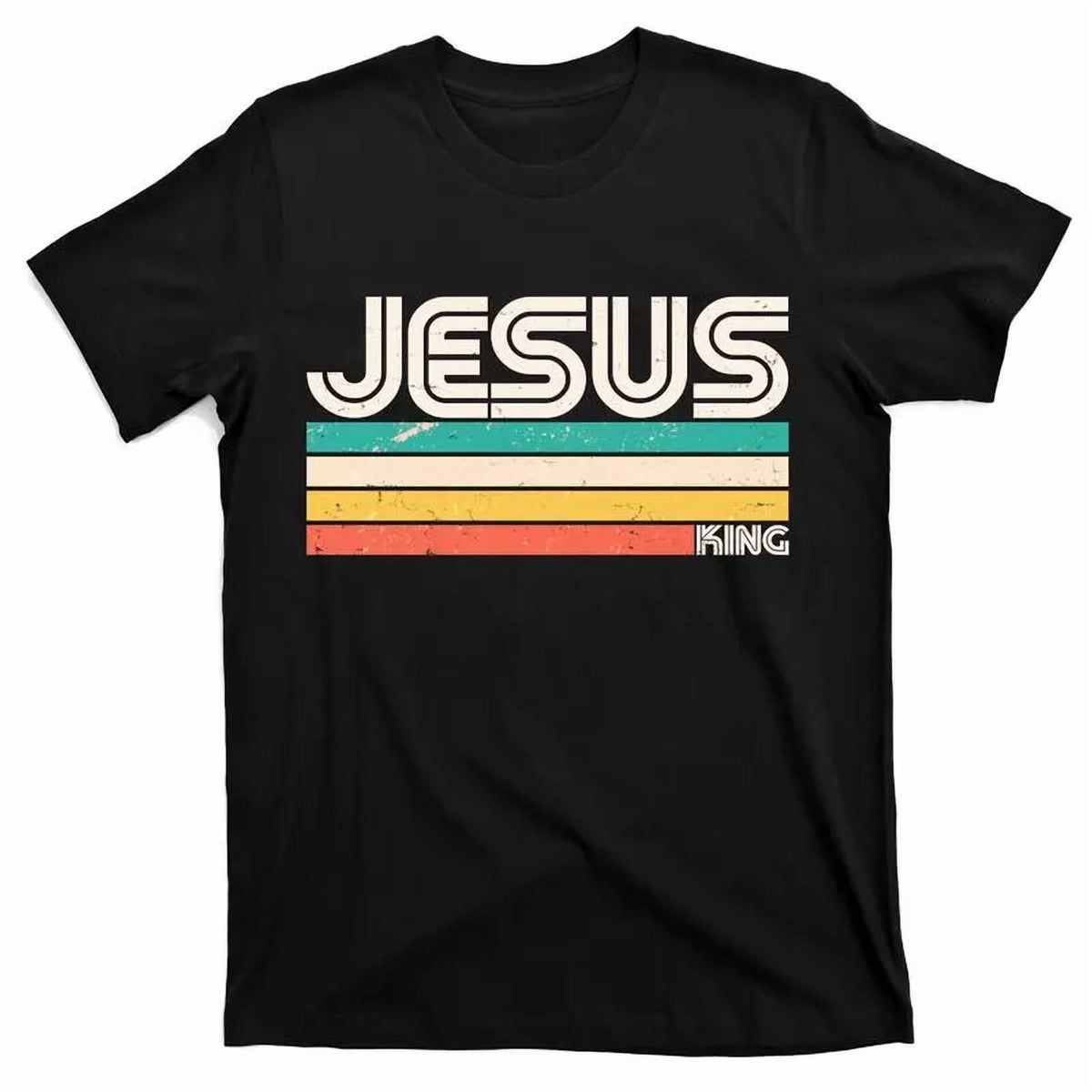 Vintage Jesus King T-Shirt Cotton Menswear