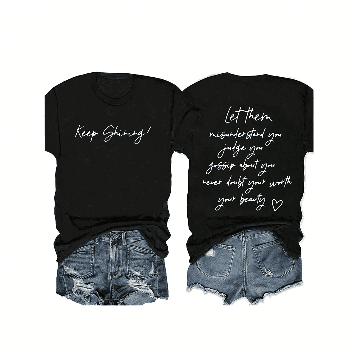 Women Let Them Misunderstand Inspirational Graphic T-Shirt