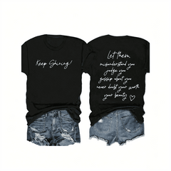 Women Let Them Misunderstand Inspirational Graphic T-Shirt