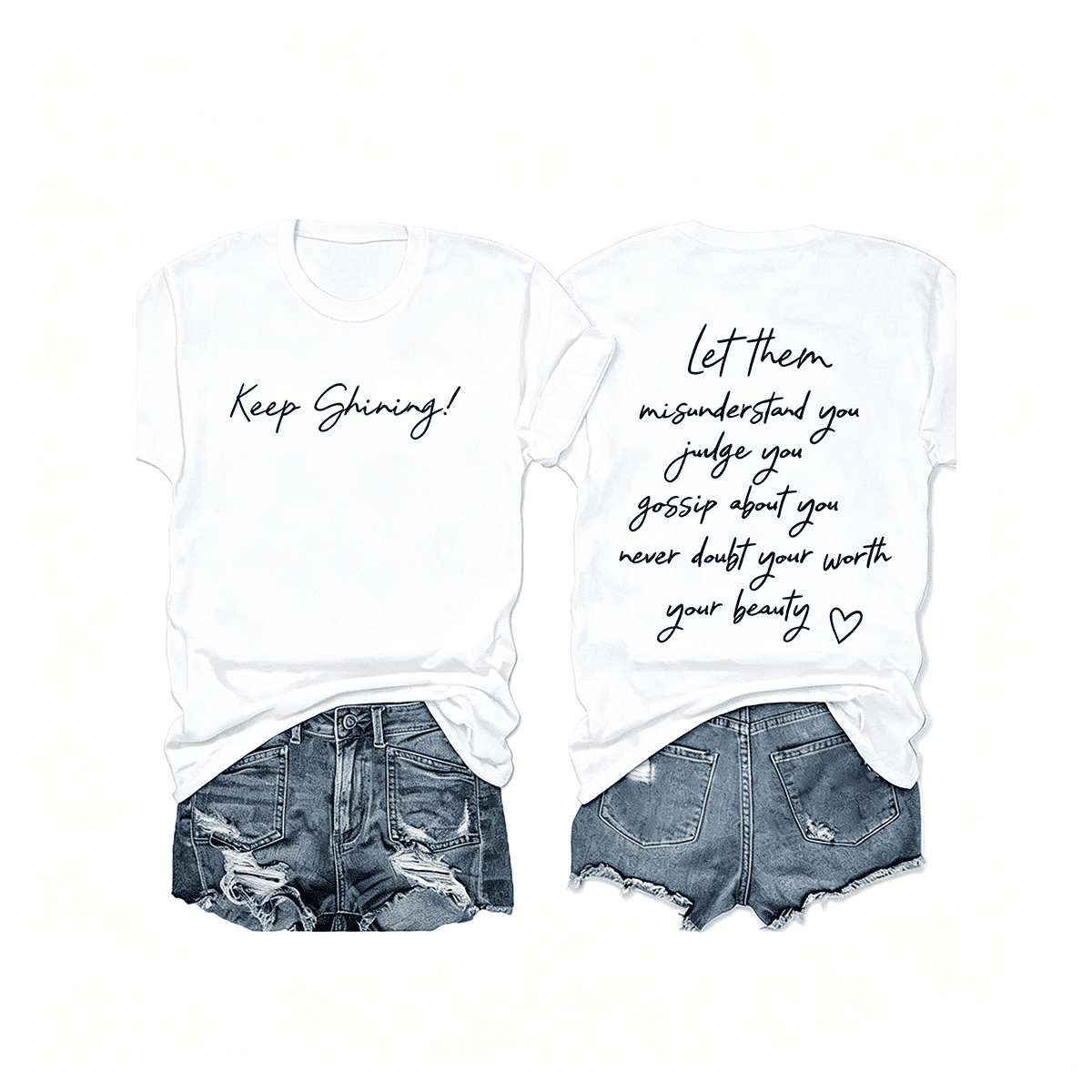 Women Let Them Misunderstand Inspirational Graphic T-Shirt