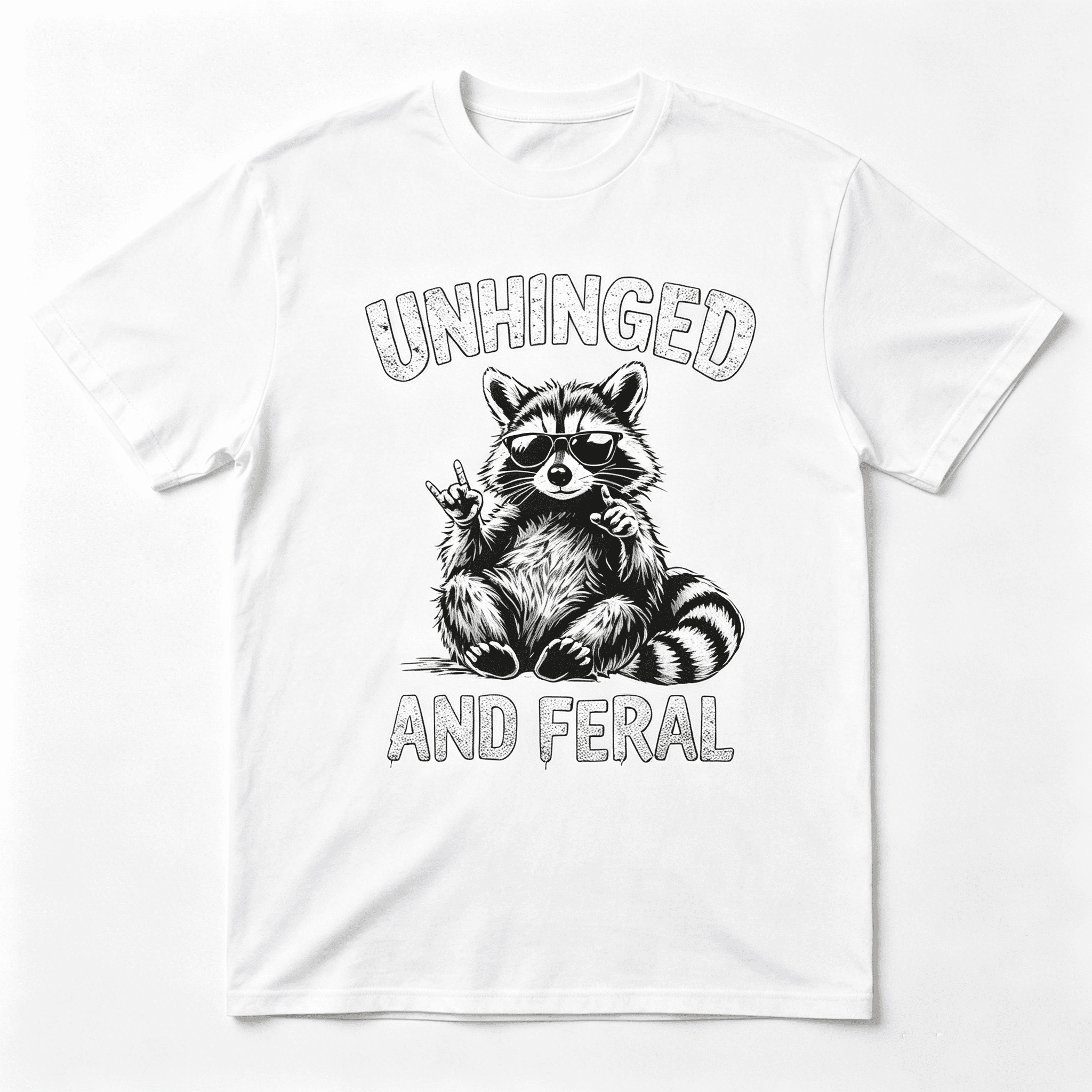 Women Retro Raccoon Trash Panda Graphic T-Shirt Funny Animal Vintage Casual Tee