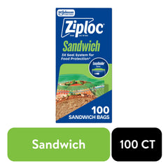 Sandwich Bags For Food Storage, School Supplies, with Easy Guide,100 Count