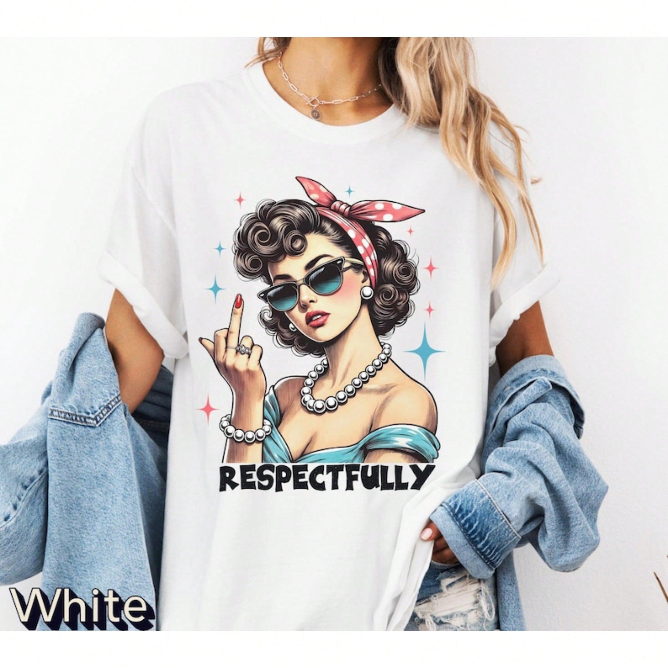 “Cute Sarcastic Retro Tee” Funny Vintage T-Shirt | 100% Cotton Casual Top for Women | Summer Spring Gift