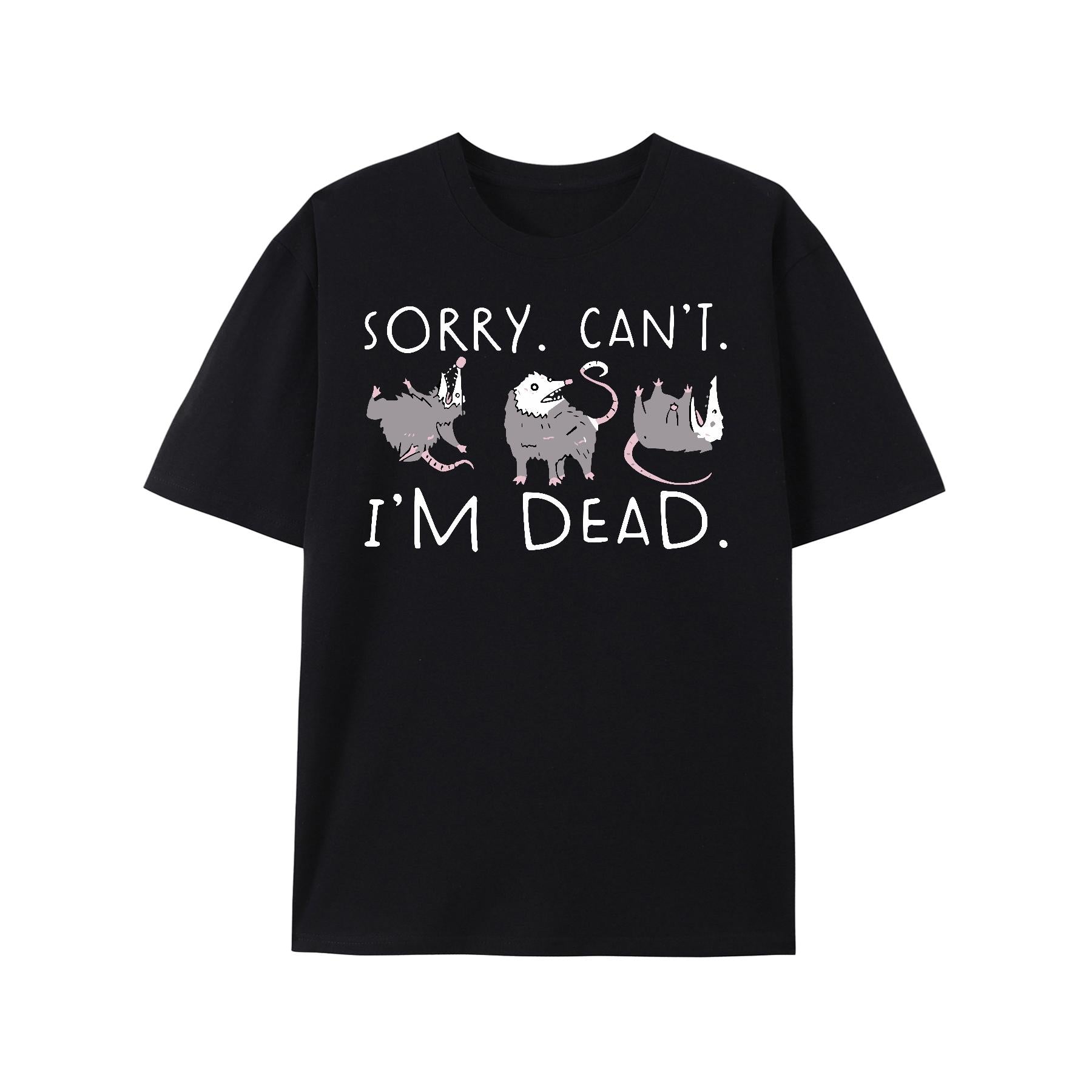 Possum T Shirt for Opossum Lover Funny Graphic T-Shirt Anxiety Attack T Shirts Cotton Short Sleeve Graphic T Shirts Streetwear