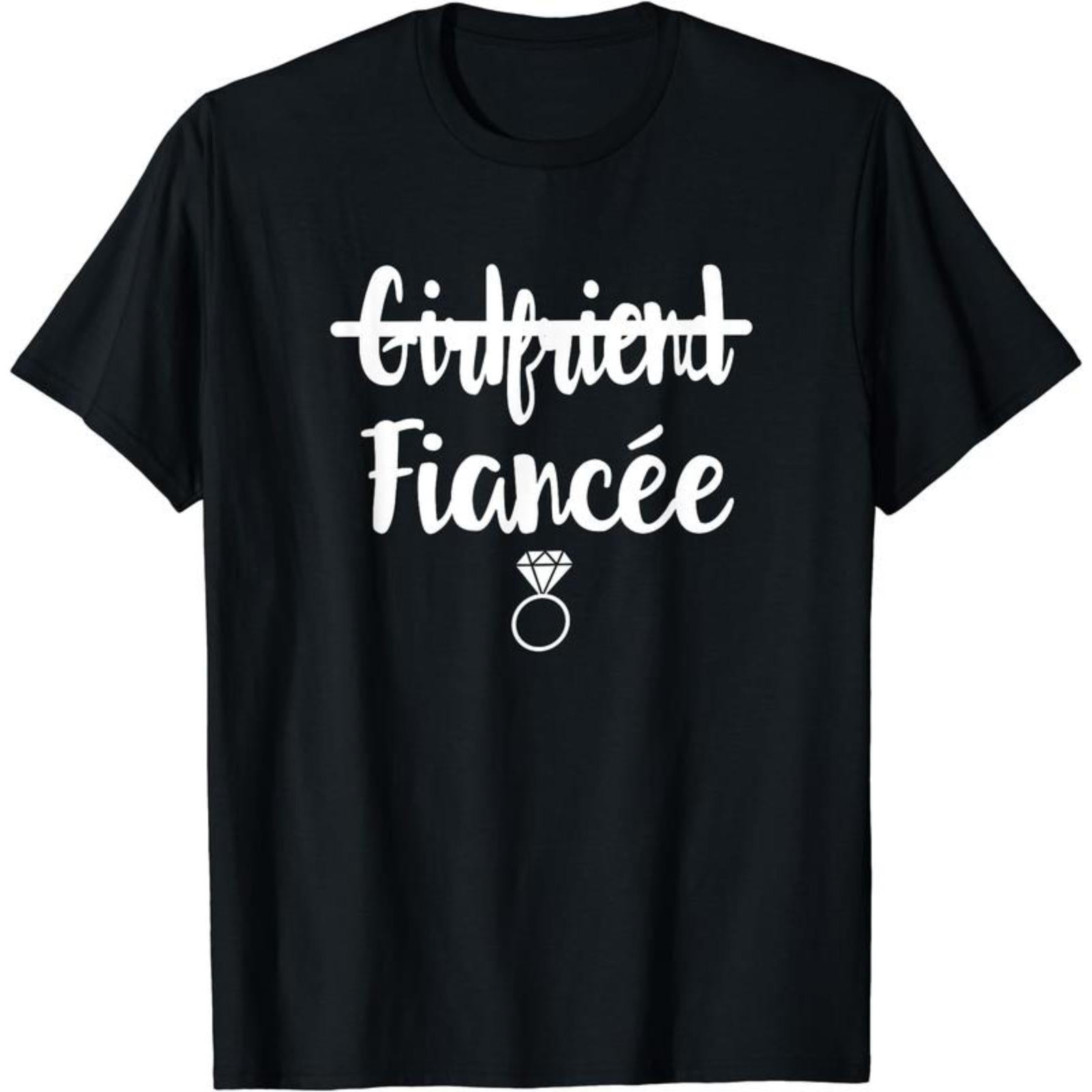 I Said Yes Girlfriend to Fiancee Engagement Gift Engaged Fun T-Shirt, Funny Shirt, Cotton Tee, Short Sleeve, Size S-5XL