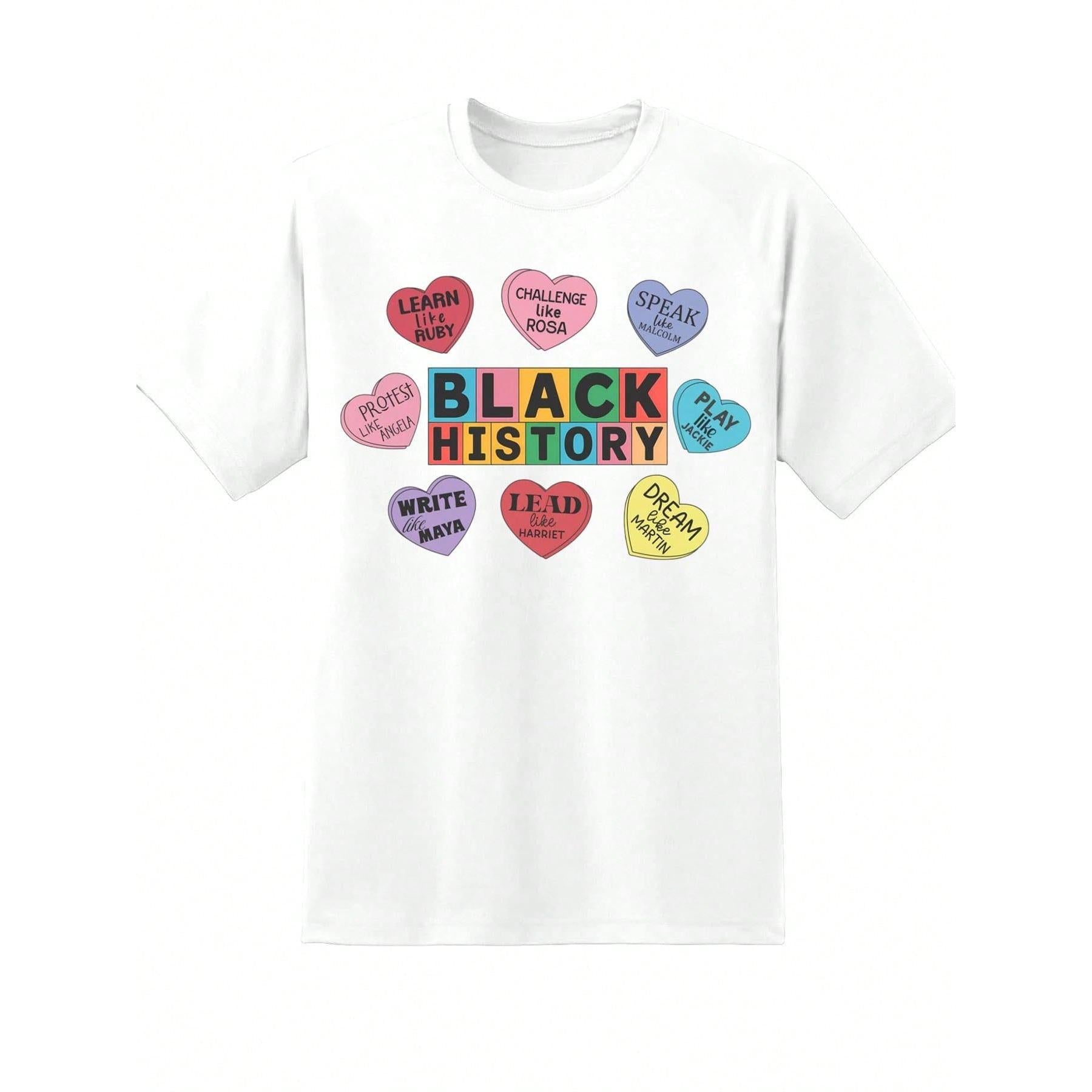 History Month T-Shirt For Women Celebrate African American Heritage With Inspirational Quotes Learn Like Ruby Challenge Like Rosa