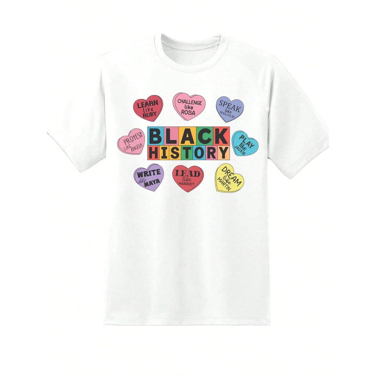 History Month T-Shirt For Women Celebrate African American Heritage With Inspirational Quotes Learn Like Ruby Challenge Like Rosa