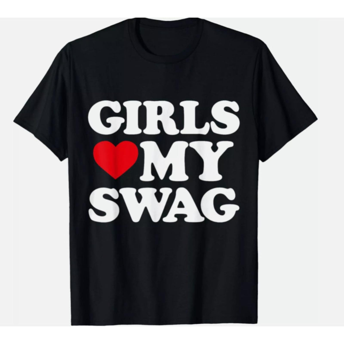 Menswear Short-Sleeve Round Neck T-Shirt - Regular Fit Top, Unisex Casual Streetwear, Valentine’s Print