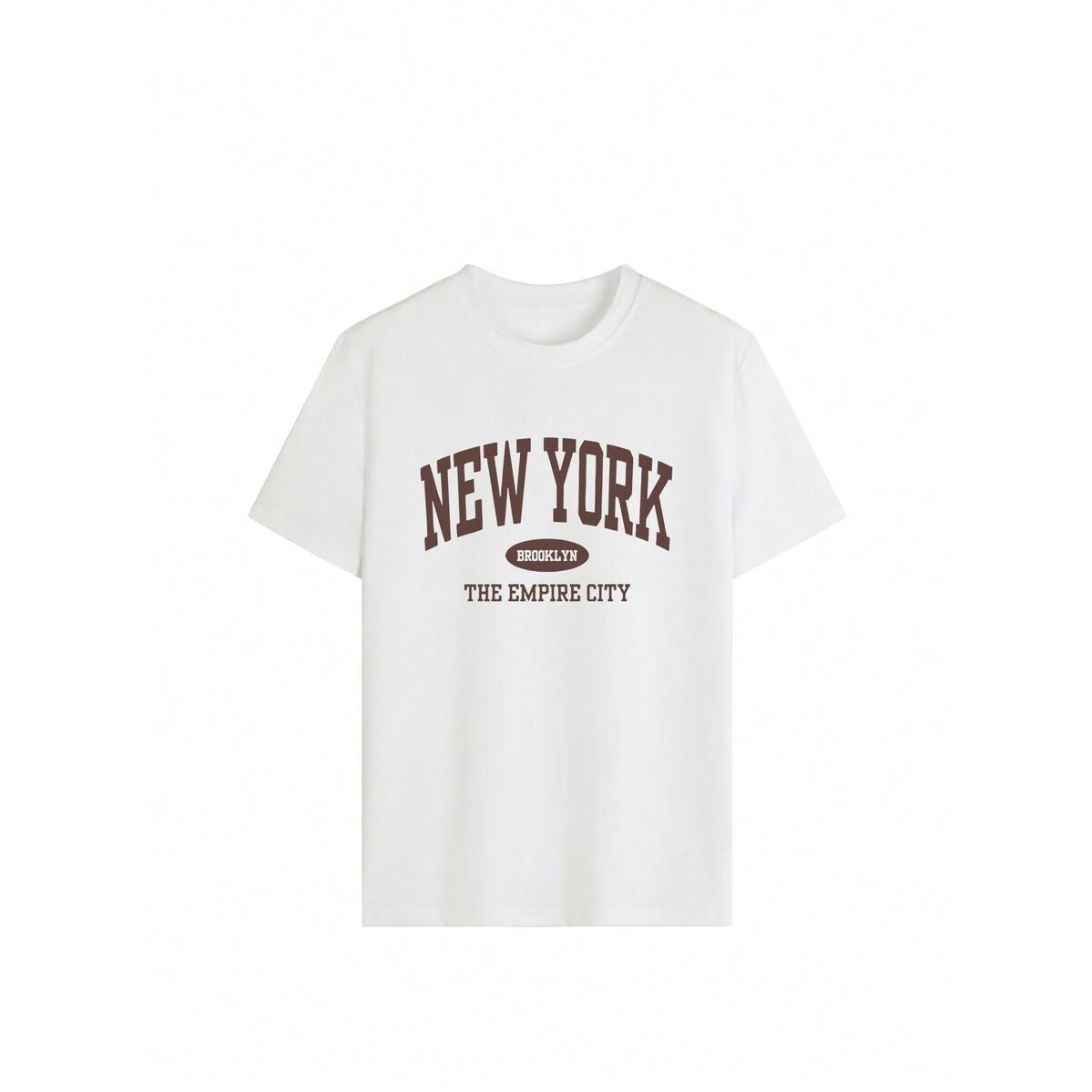 Graphic Tee, Vacation,Women's Summer Letter Print Loose Casual T-Shirt, Daily Casual Fashion Versatile.