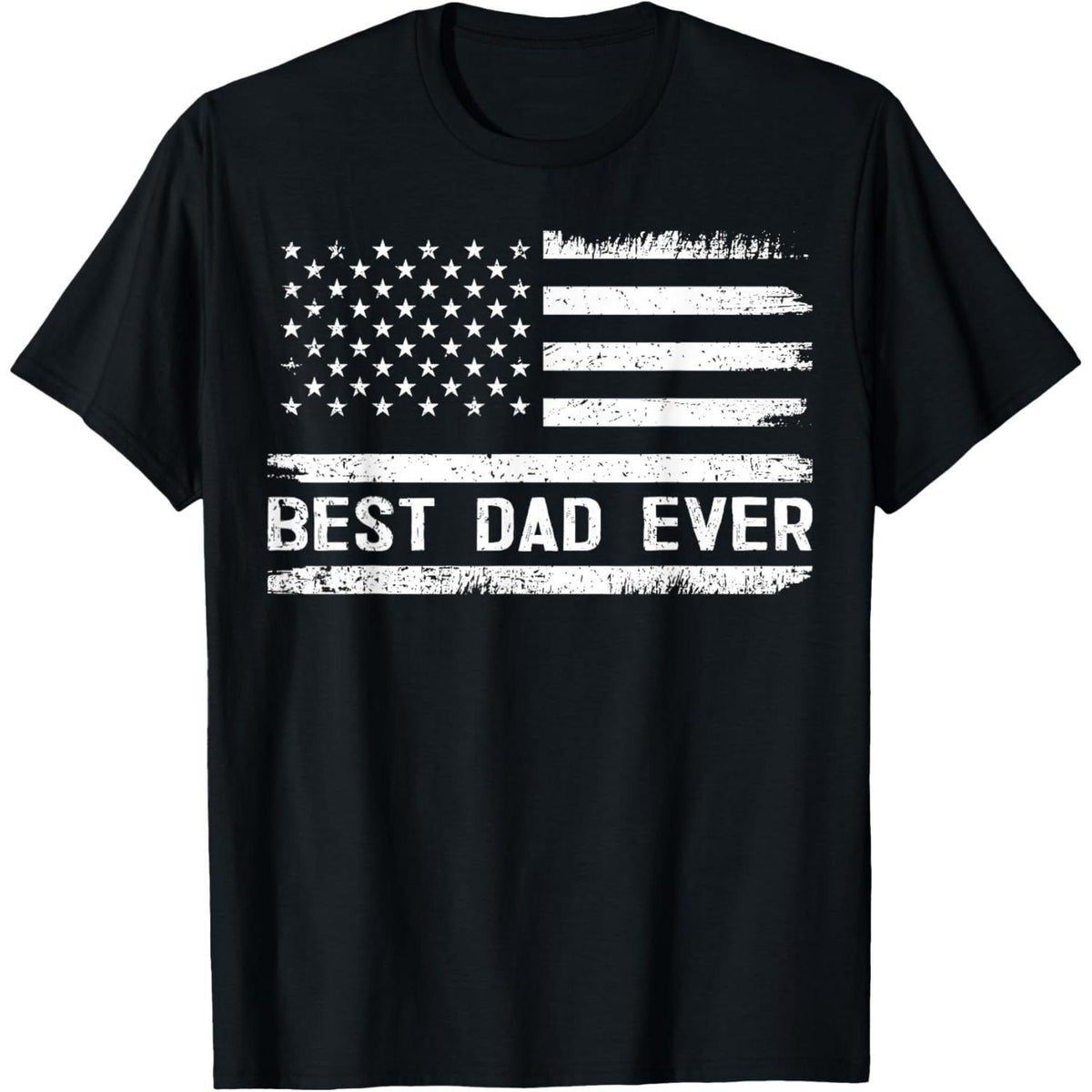 Best Dad Ever with US American Flag Gifts Fathers Day Dad T-Shirt