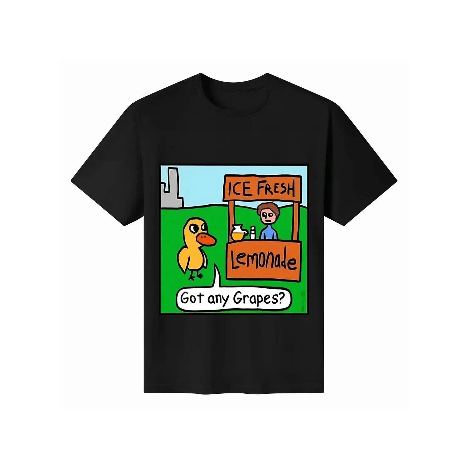 Humorous Duck Lce Fresh Lemonade and Grapes Gifts TShirt