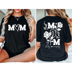 Double-Sided Print! 100% Cotton Mom Tee - Cool Mom Club, Great Mother’s Day Gift, Comfortable for Road Trips