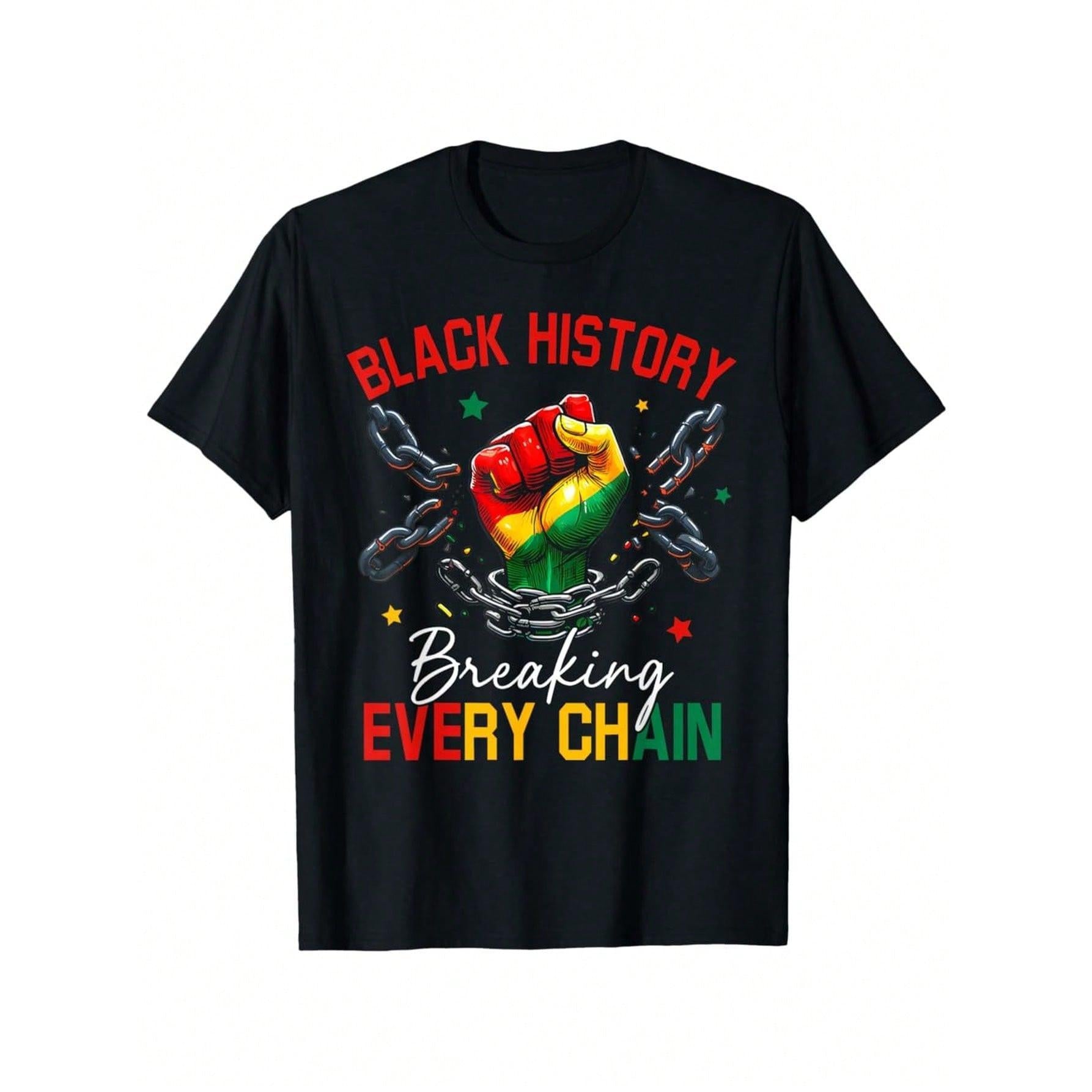 Black History Breaking Every Chain African American Pride T Shirt