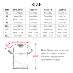 Funny Fish Print T-Shirt - Double-Sided Front & Back Fish Head, Short Sleeve Round Neck Casual Summer Tee