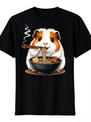 Cute Guinea Pig Eating Ramen TShirt