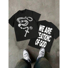 Y2K Street Style Inspirational Slogan Graphic Tee Retro Y2K Casual Unisex Cotton Short Sleeve T-Shirt