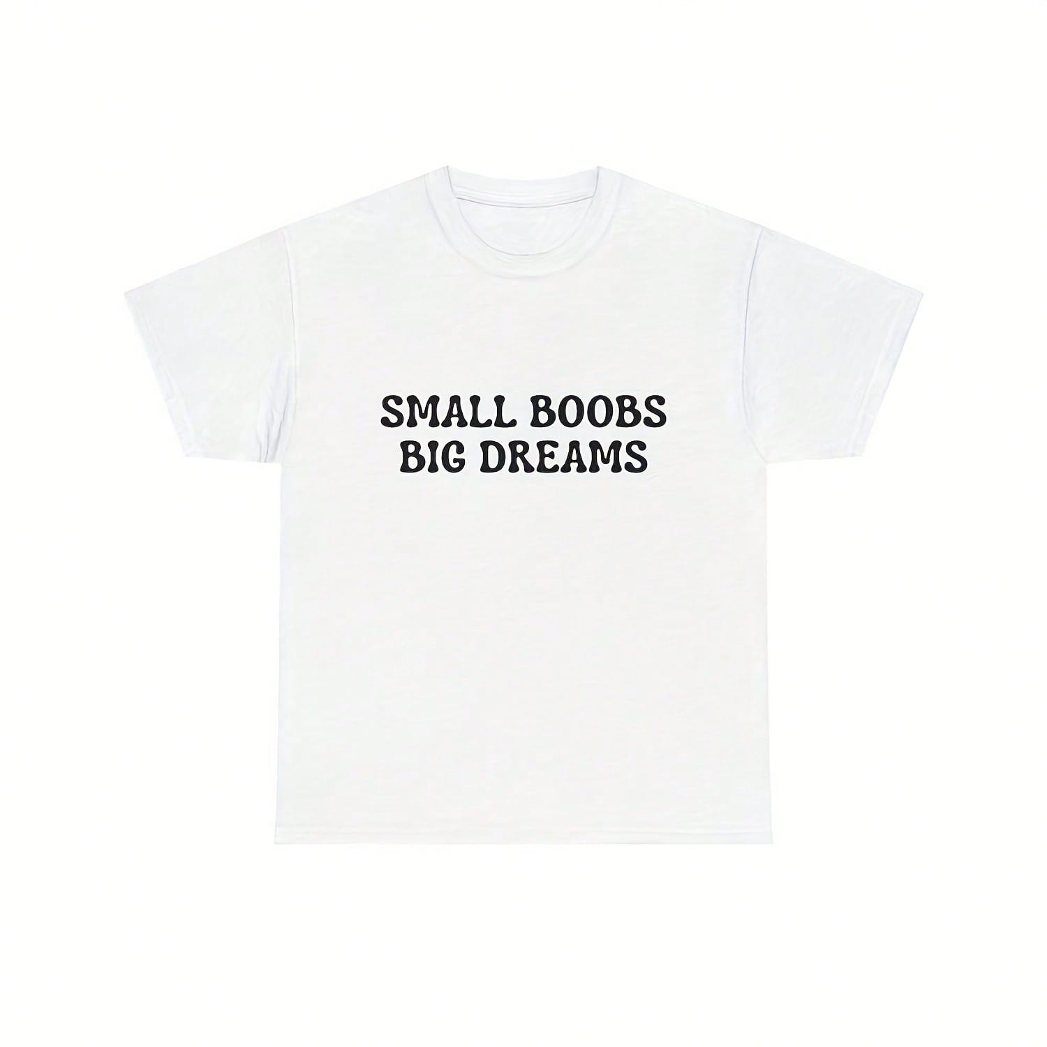 Small Boobs Big Dreams Shirt, Cute Top, Y2K Shirt, Graphic Shirt, Gift For Girlfriend, Y2K Baby Tee, 2000's Shirt