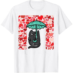 Anti Valentines Day Cat Not For Me Funny Women Girls T-Shirt