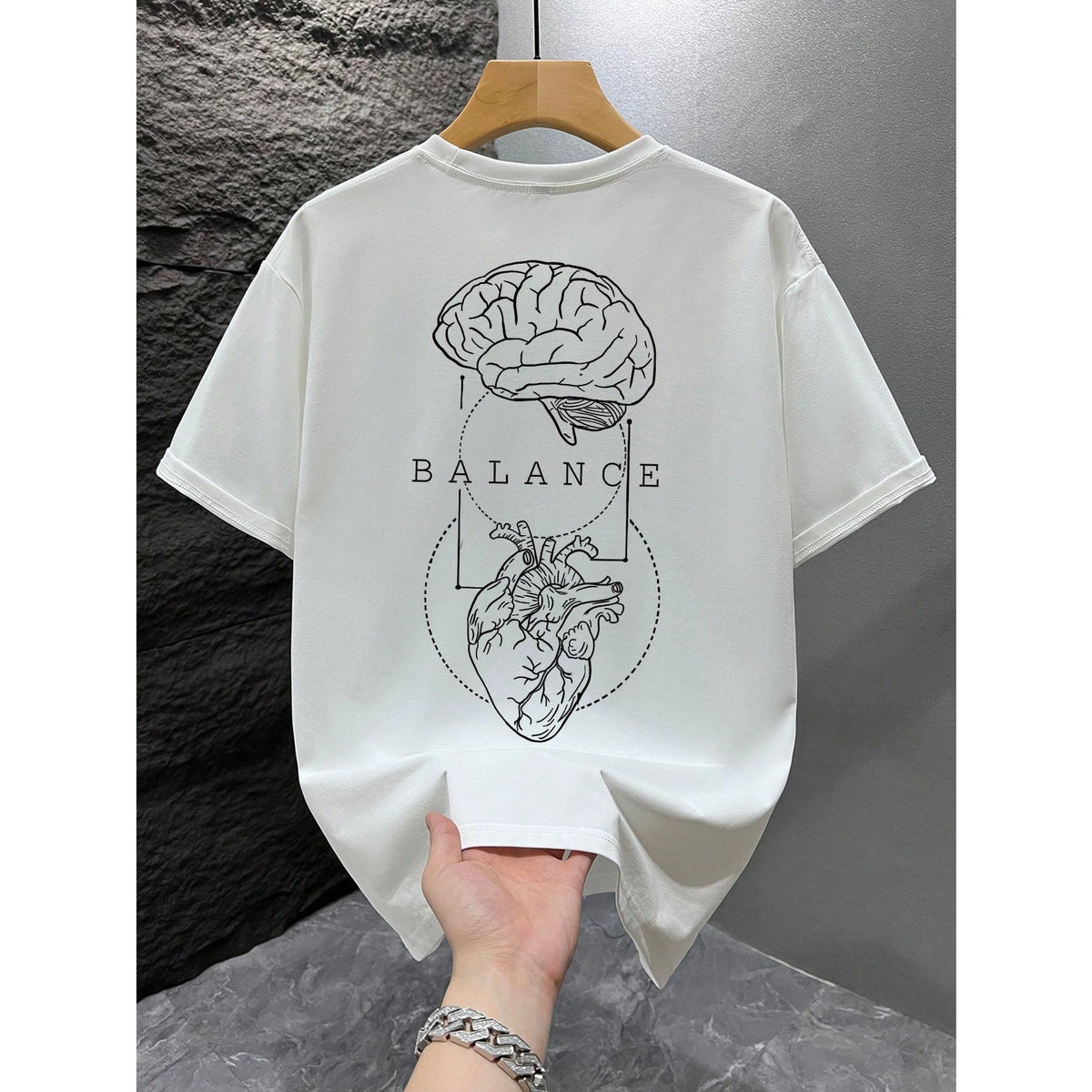 1pc Men's Fashionable Printed Loose Fit Short Sleeve T-Shirt | Exquisite Design | Essential For Summer | Easy To Match, Showcasing Your Style