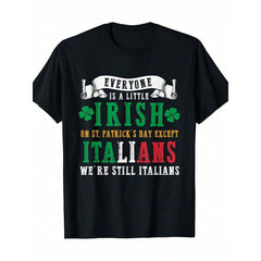180G Funny Italian Irish St. Patrick'S Day Design Prank T-Shirt-100% Cotton