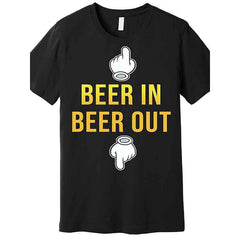 Beer In, Beer Out, High, Funny Men'S Short-Sleeved Graphic T-Shirt