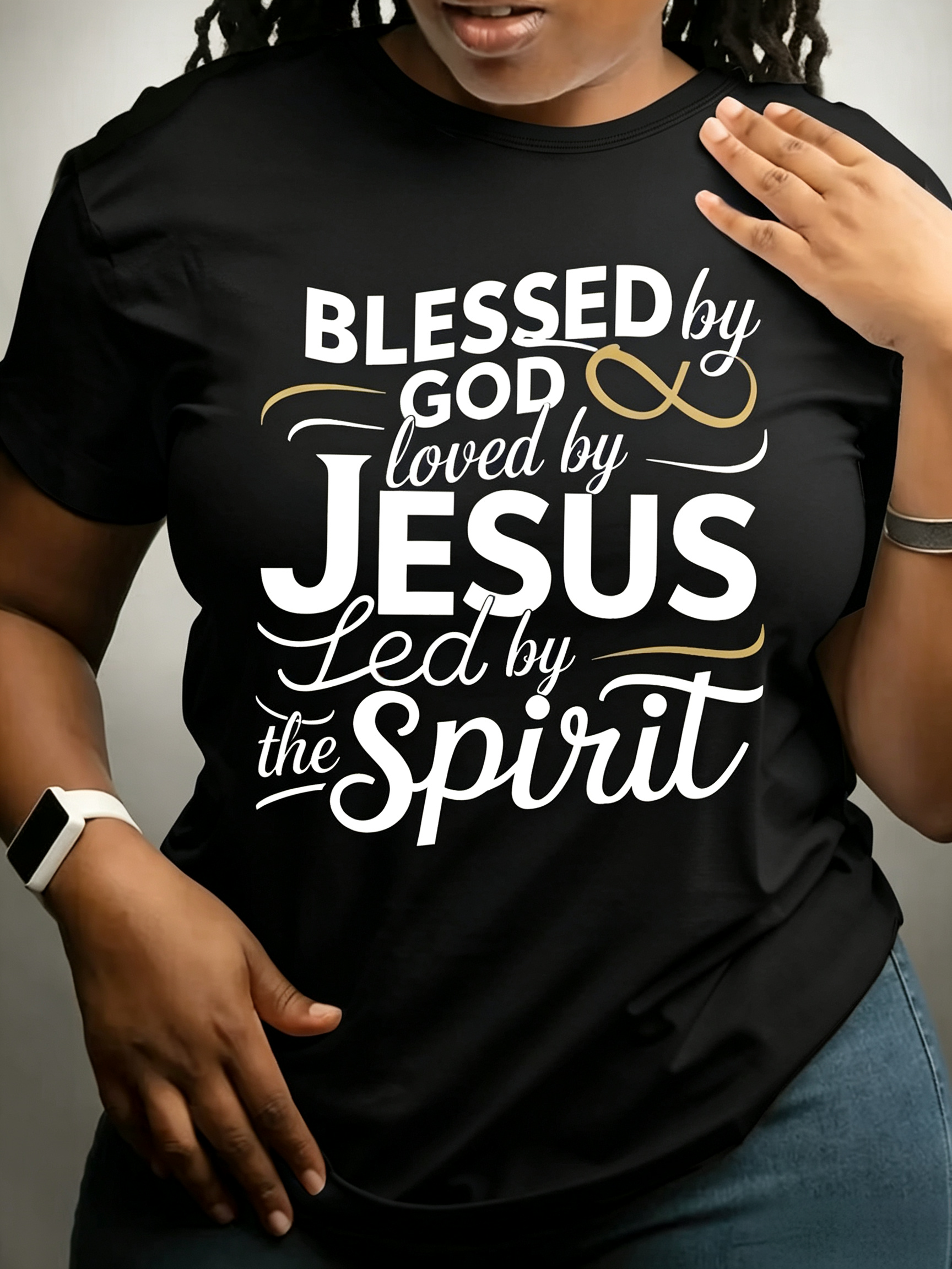 Blessed By God Loved By Jesus Led By The Spirit T-Shirt