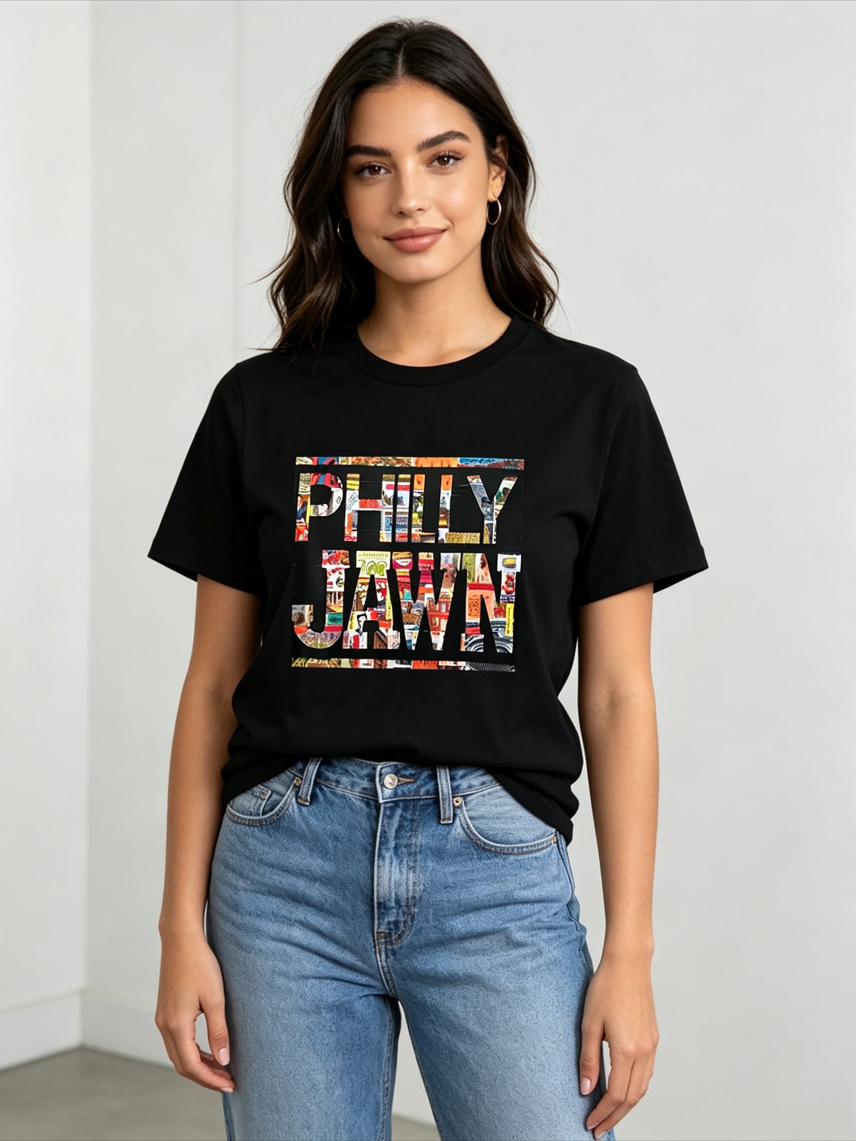 Philly Jawn Graphic Crew Neck Tee Philadelphia Summer Casual Short Sleeve Top