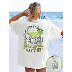 INAWLY Margarita Design Retro Comfort Colors May 5th T-Shirt, Mexico Celebration Funny Drinking Tee, Chip Dippin Margarita Sippin Summer Tee For Women Spring Break