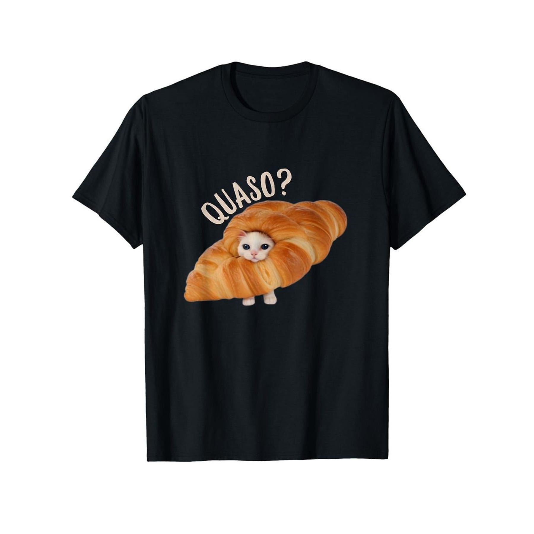 Men'S Tee - Croissant Cat Quaso Design - Trendy Casual Apparel