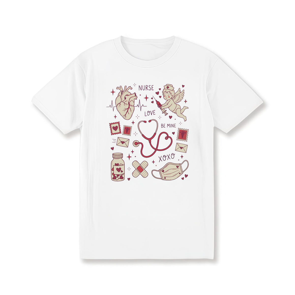 Nurse Valentines Day Shirt, Nurse Love Be Mine Tee, XOXO Pils ICU Nurse Valentine Gift