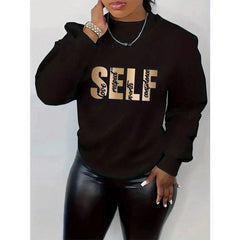 Letter Graphic Drop Shoulder Sweatshirt Pullover Fall